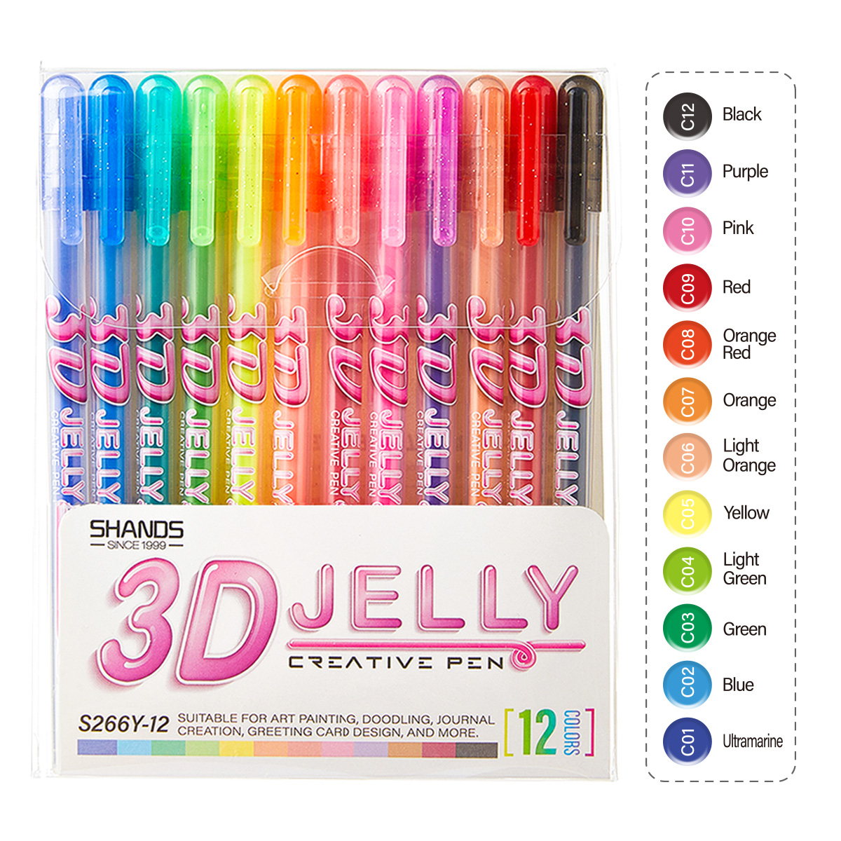 Copic Marker Sketch - مجموعة أقلام جل جيلي ثلاثية الأبعاد