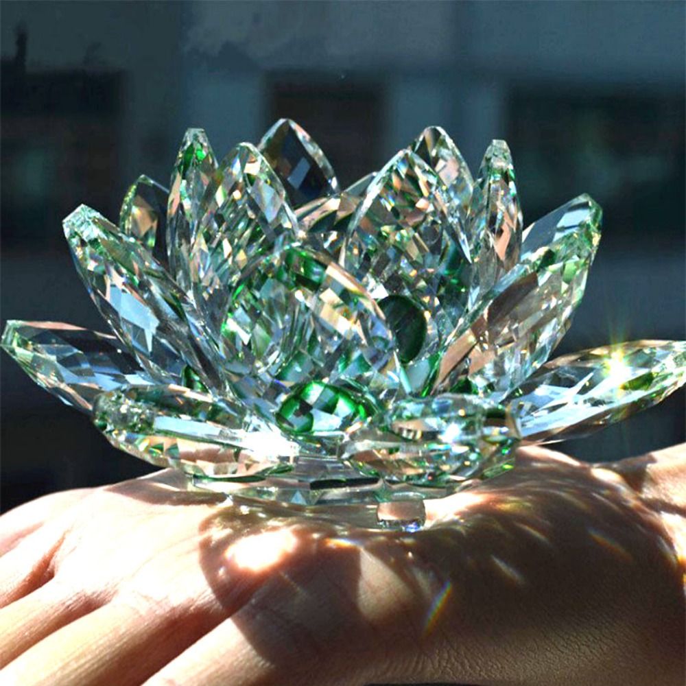 تمثال زهرة اللوتس الكريستالية  - مراجعة Paper Weight Crystal وسعره