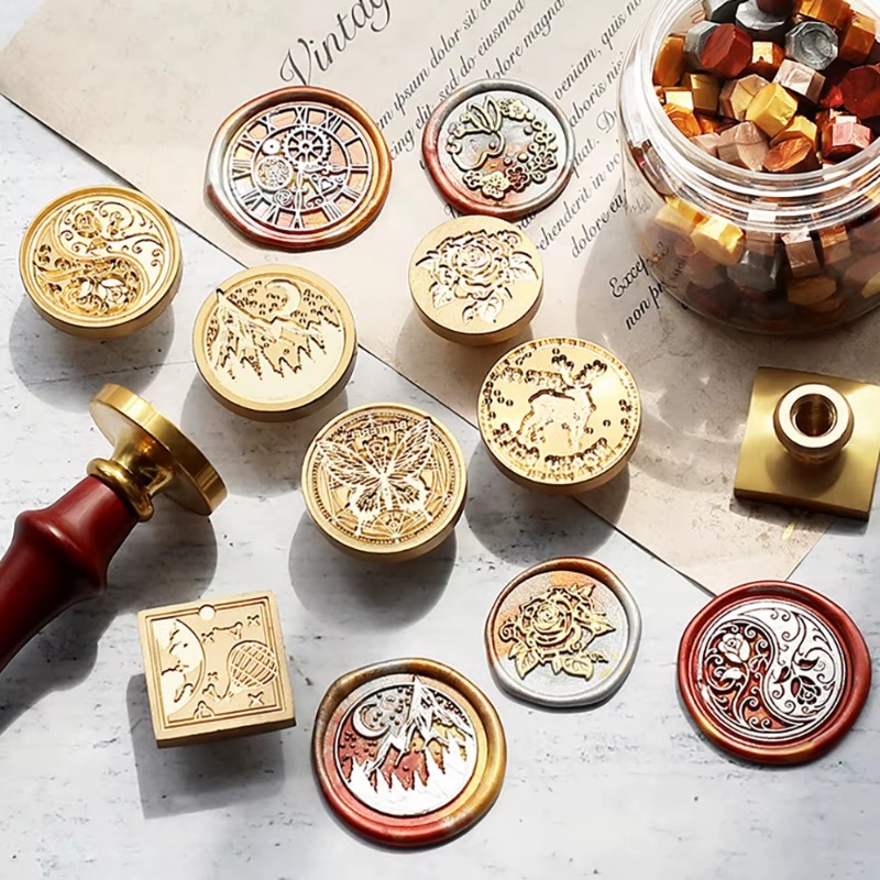 9 أختام شمعية + 1 مقبض، مجموعة - مراجعة Wax Seal Stamp Set وسعره