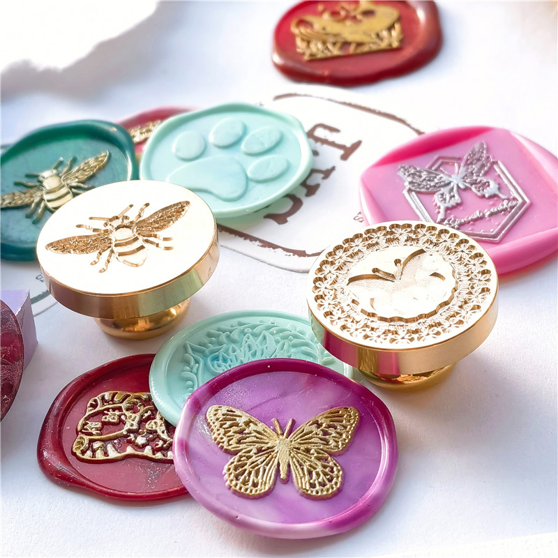 رأس ختم شمعي بتصميم فراشة وحيو - مراجعة Wax Seal Stamp Set وسعره